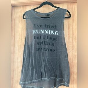 Express Medium running Wine Tank Top